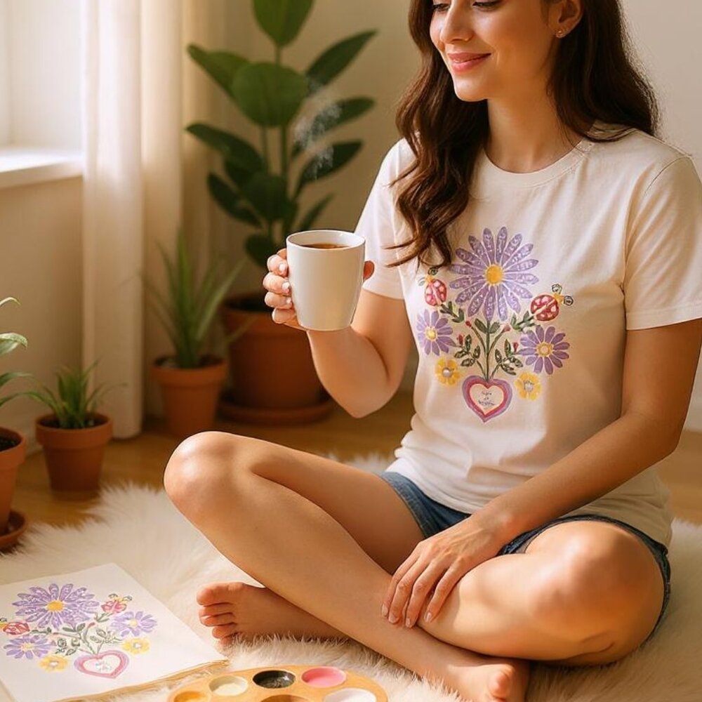 Life is Good Women's Daisies Flower Crusher Tee